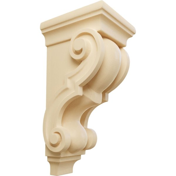 Ekena Millwork 4 1/2"W x 5"D x 10"H Medium Traditional Wood Corbel, Maple CORW05X05X10TRMA